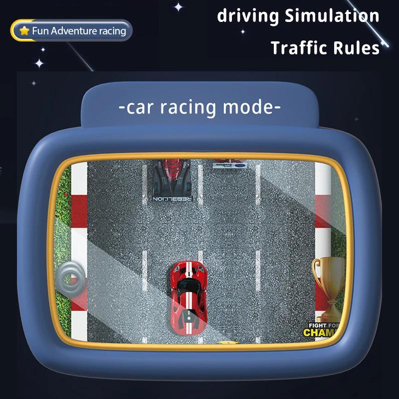 Non-Toxic Educational Electric Tabletop Racing Game Console Adventure Challenge Simulated Driving Steering Wheel Children'S Toy