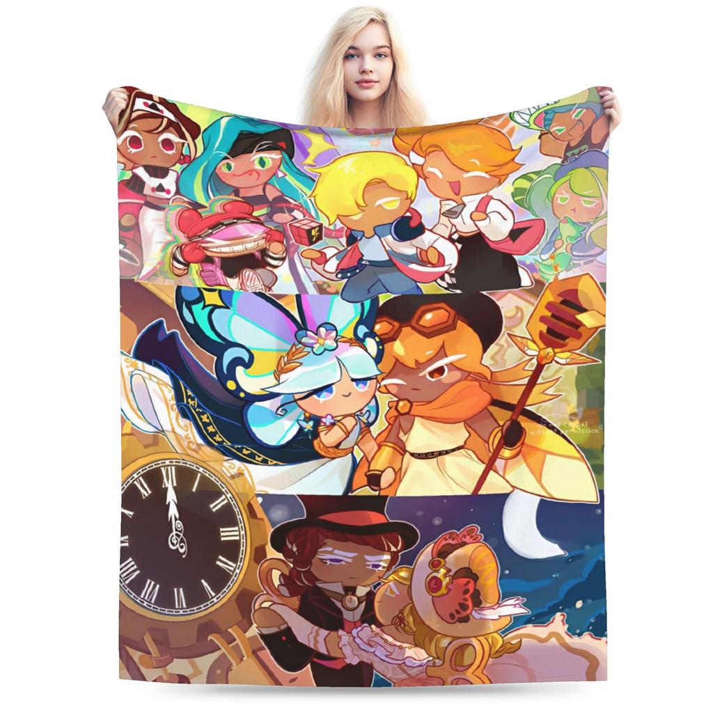 Cookie Run Kingdom Decke Picknick Flanell Bettwäsche Überwürfe Für Wohnzimmer Warm Weich Personalisierte Tagesdecke Geburtstagsgeschenk