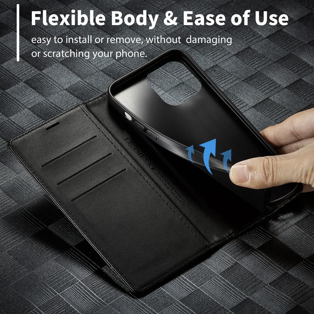 Luxury Carbon Fiber Leather Wallet Case For iPhone 15 14 16 Pro Max 13 12 11 XS X Plus XR SE 2025 Magnetic Flip Book Bag Cover