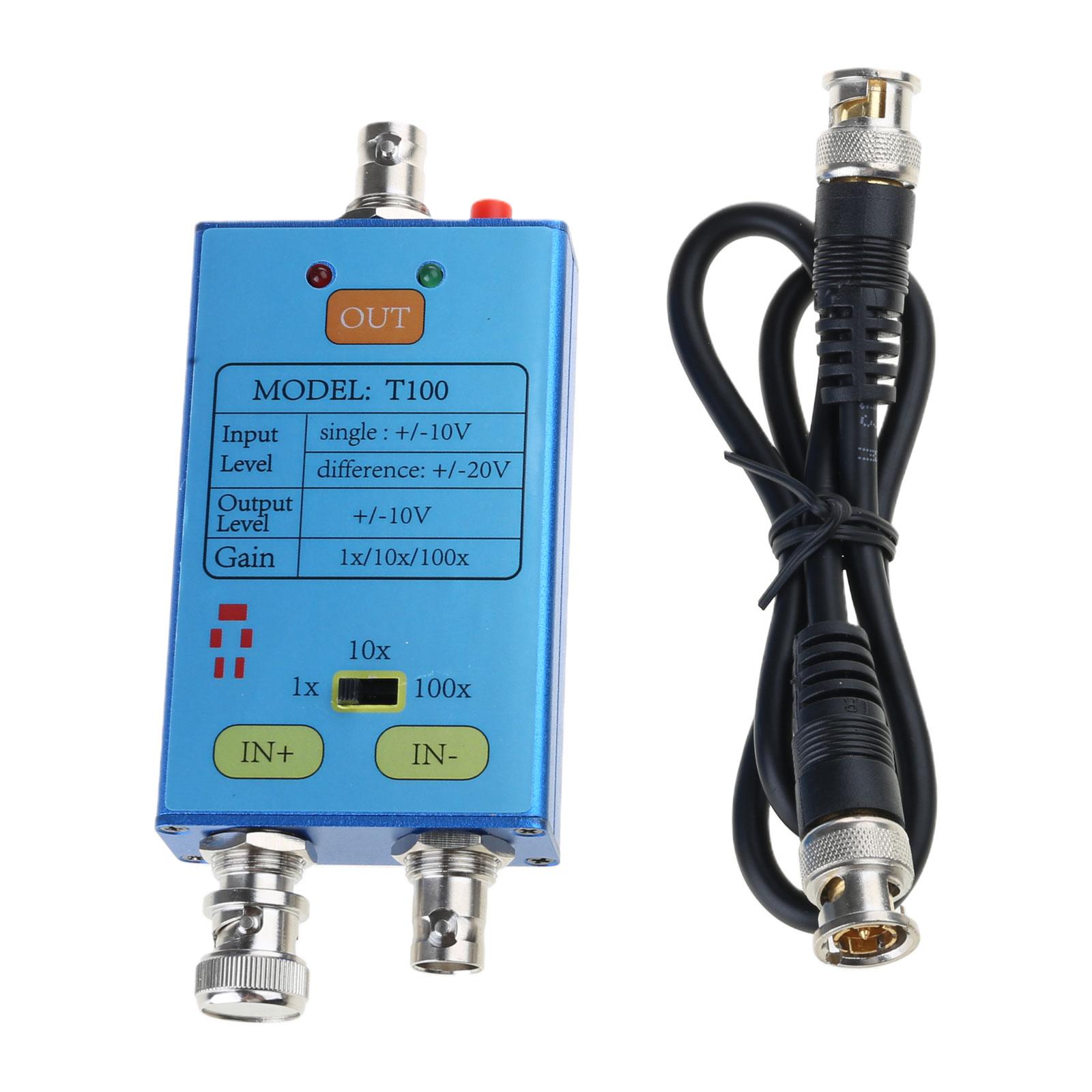 

T100 Осцилограф Диференційний Зонд Підсилювач Сигналу Підсилюйте Слабкі Сигнали з Кабелем Підключення Низький Рівень Шуму Живлення від USB