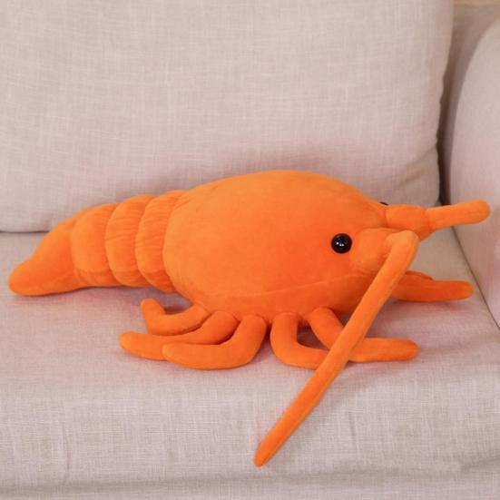 Lobster Plush Toy Soft Sofa Cushion Cute Sea Animal Doll Plushie Ornament Simulation Stuffed Lobster Doll Bedroom Sleep Pillow Birthday Gifts