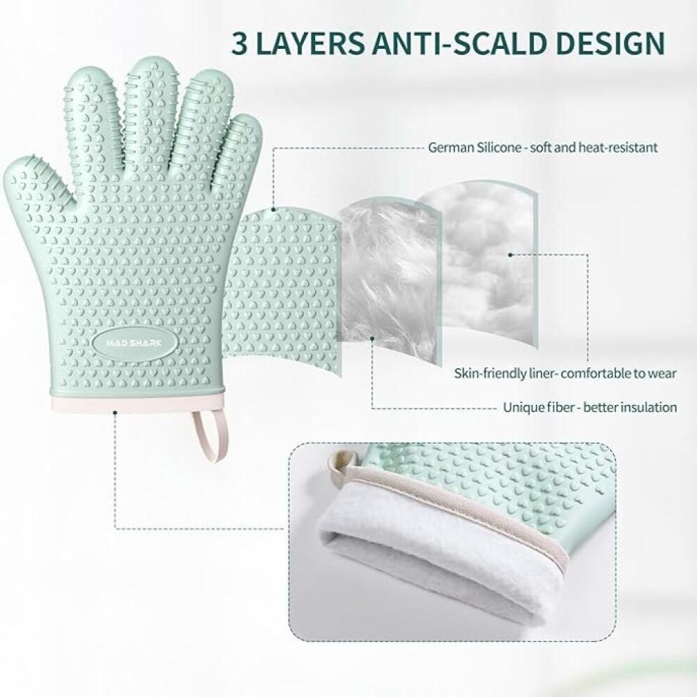 Oven Baking Gloves Oven Mitts Microwave Oven Gloves High-temperature Kitchen Baking Tools Bakeware Resistant Gloves