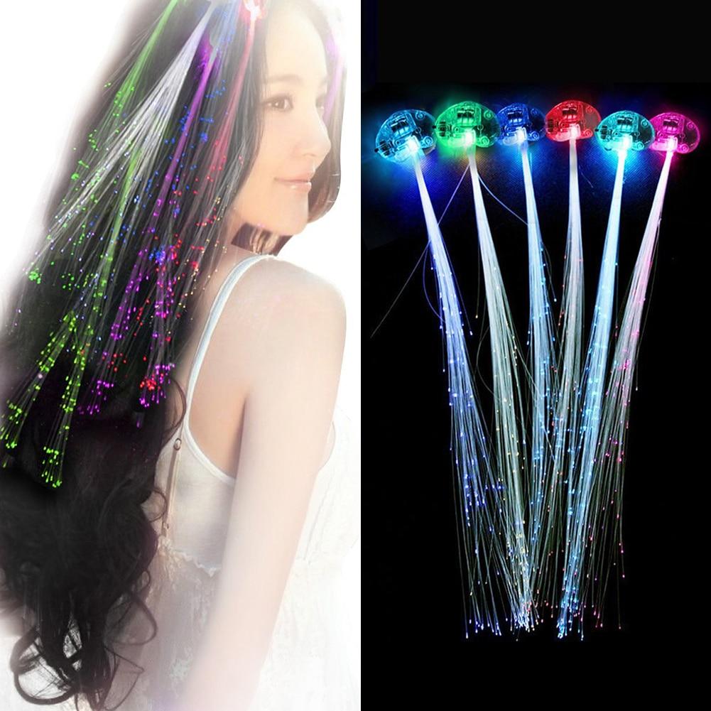 3PCS Hair Light Christmas Decorations LED Party Hairlights Halloween Glowing Braid Clip Birthday Flash Lights Glow In The Dark XYZ