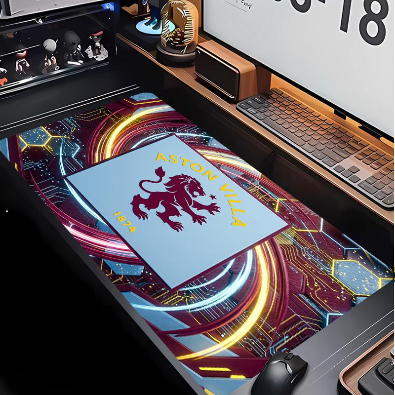 Aston Villa Football Print Mouse Pad Non?Slip Rubber Desk Mat Waterproof Gaming Mousepad For Laptop Office Desktop