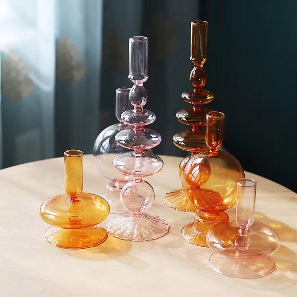 Glasvase für Tischdekoration Moderne Elegante Blumenvase Kerzenhalter für Hochzeit Heimdeko Einweihungsgeschenk