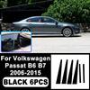 Для Volkswagen VW Passat B6 B7 2006-2015 Чорні глянцеві наклейки на стійки B C, Легкі високі PC накладки на вікна, Аксесуари проти подряпин