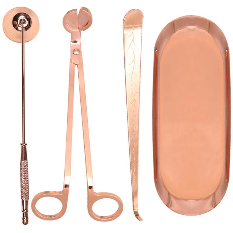 

3/4 шт. Подавитель свечей, цельный инструмент, бытовые ножницы для ароматерапии, крючок для подавителя свечей, поднос, инструмент для резки свечей