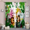 Forest Animal Cartoon Printed Curtains Polyester Fiber Curtains Children's Room Living Room Study Dormitory Decorative Curtains
