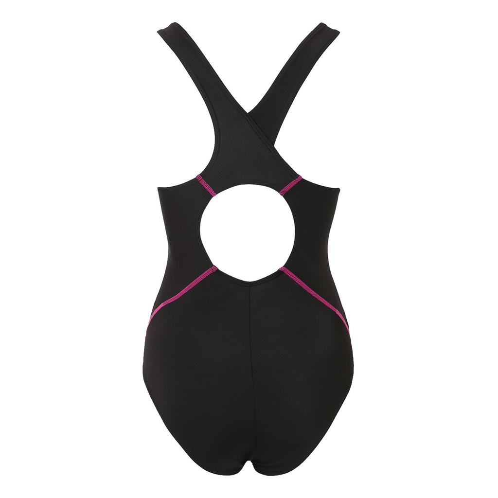 One Piece Swimsuit with Padded Cups Wireless Support Geometric Print Sleeveless Design Athletic Fit Swimwear for Women