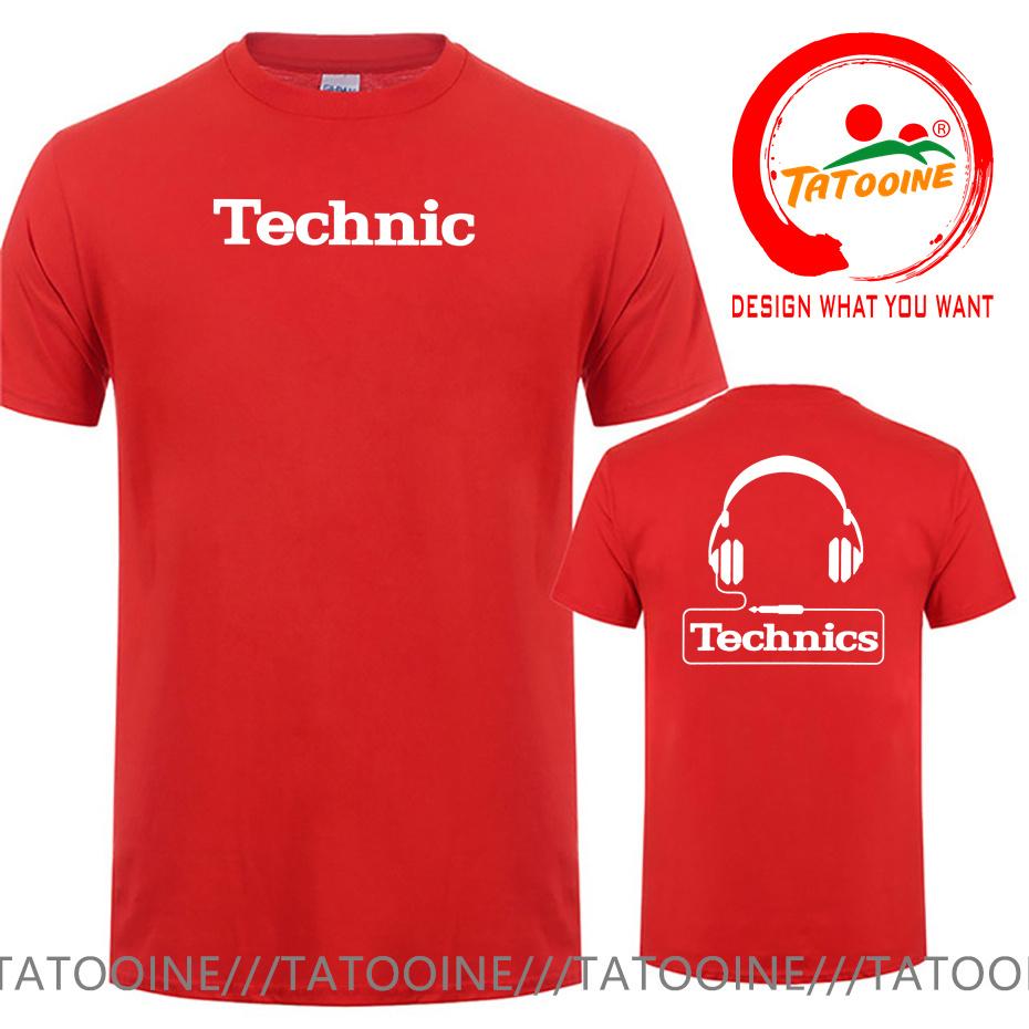 Technics Headphone Print T Shirts Unisex Disco Dj Party House Detroid Harajuku Fashion T Shirt Oversized Tshirt Trendy Dj Tee Tops