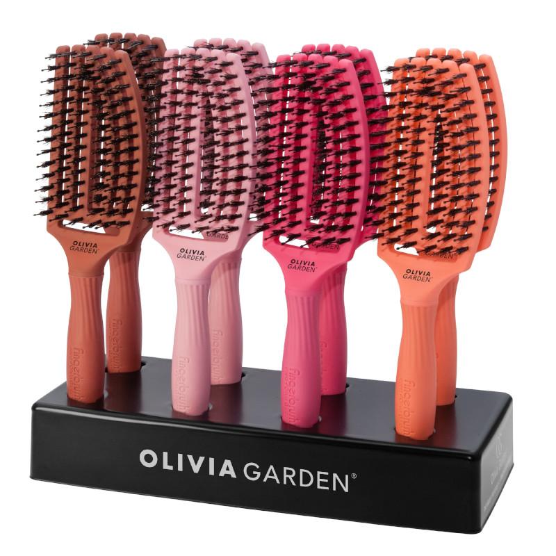 Olivia Garden Finger Brush Blush Hot Pink
