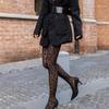 Sexy Vintage Leopard Print Black Pantyhose Women Fashion Slimmer Look Thin Style Stockings