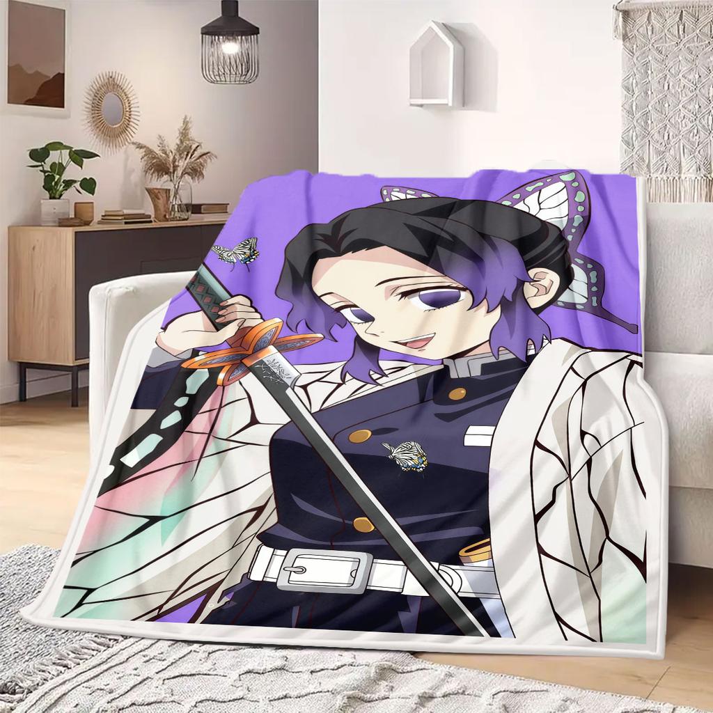 Giyu Tomioka Water Flannel Blanket Warm,Comfortable,Suitable for Bedrooms,Sofas,Beds,Chairs,Picnics,Travel