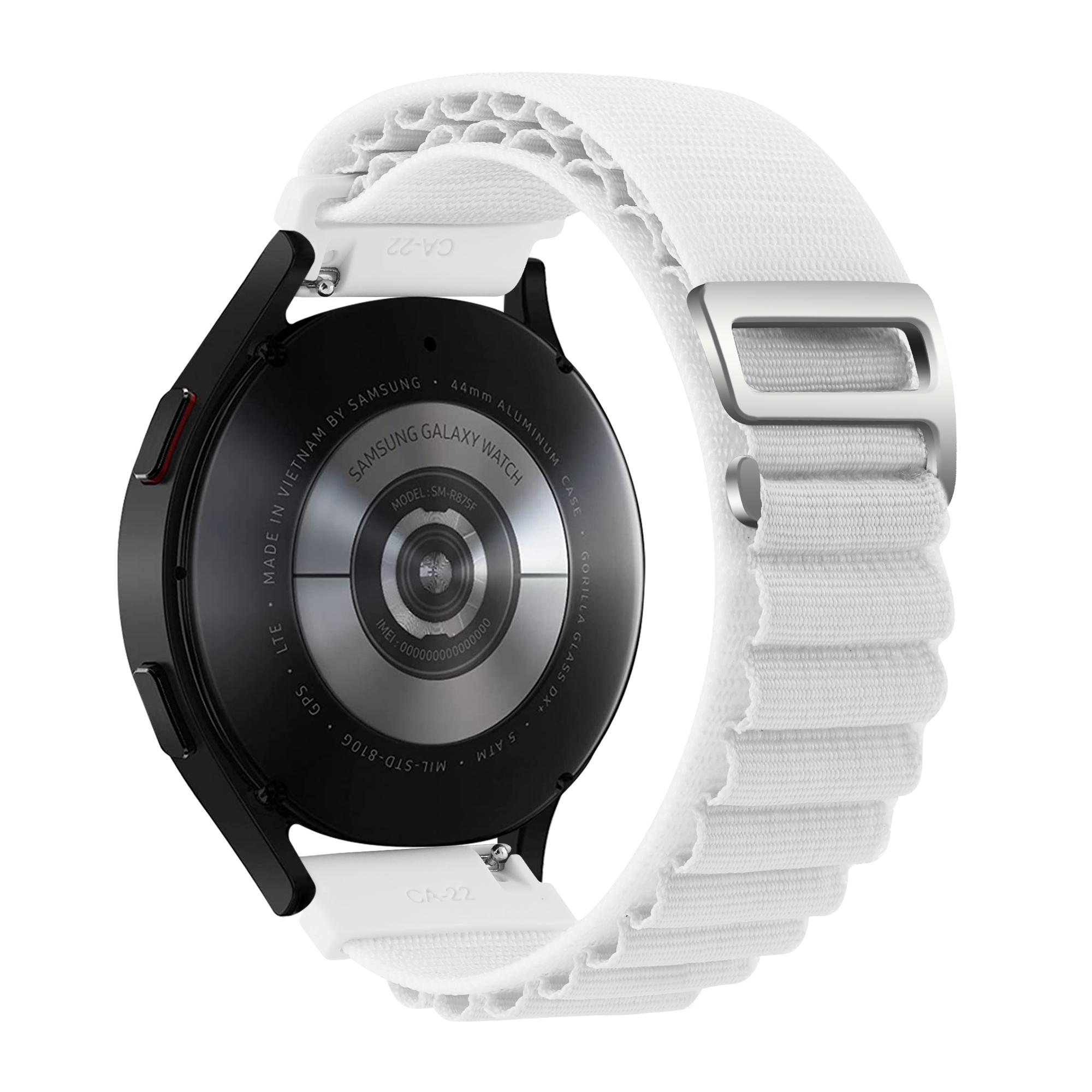 

20mm 22mm Band for Samsung Galaxy watch 7/6/4/5/Pro/classic/3/active 2/Gear S3 Alpine loop bracelet correa HUAWEI GT 2 4 3 Strap Galaxy 5 pro 45mm белый