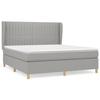 3128693 vidaXL Divan-lit Tapissier Avec Matelas Gris Clair 160x200cm Tissu