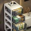 Extra-Height Thickened Living Room Drawer Snack Storage Cabinet Movable Multi-Function Toy Organizer Closet for Home