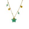 Natural Star Pendant Neck Chain Vintage Women Neck Choker Sweater Chain Star Stone Necklace  Gifts