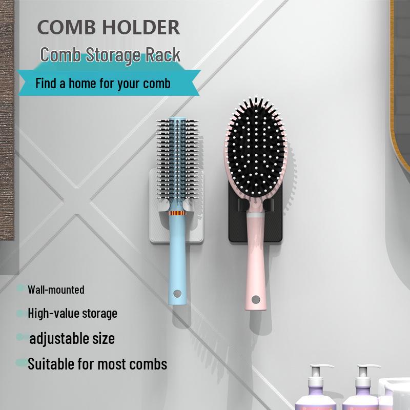 

Punch-Free Wall-Mounted Luxury Bathroom Comb Rack чёрный