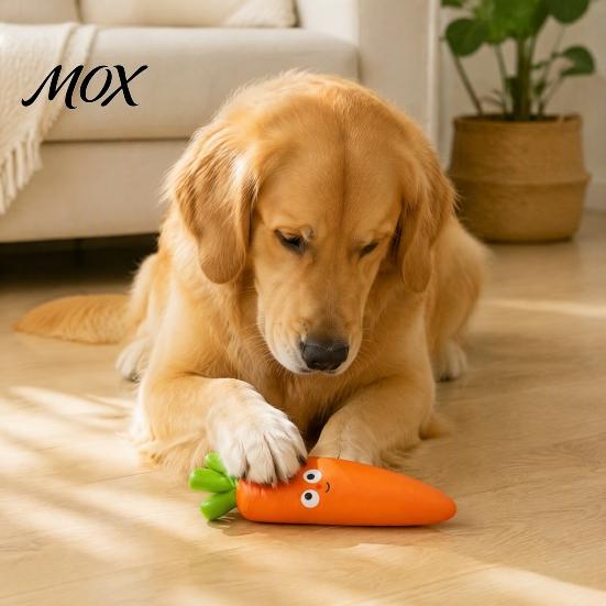 Tough Chew Toys for Indoor Outdoor Play Realistic Fruit And Vegetable Dog Toy, Squeaky Latex Teething Toy Puppies, Safe Pets Bite Resistant