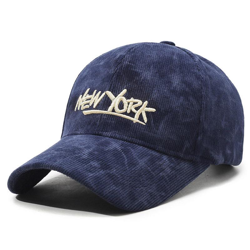 Autumn Winter Corduroy Baseball Cap Women's Winter Coldproof Cap Couple Hat Men Letter Embroidery Cap