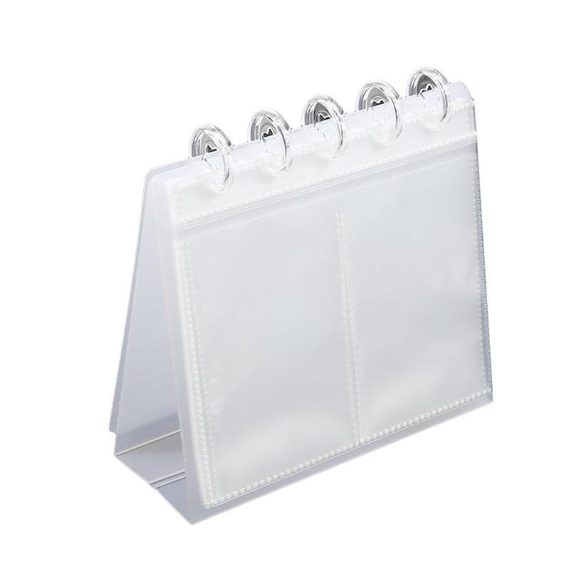 Desktop Standing Calendar Photo Album 3inch/4inch DIY Photocard Holder Decor Simplicity Idol Card Picture Display-10 Page-20 Pockets