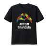 Autism Grandma Awareness Month Proud T Shirt Vintage Washed Comfortable Slightly Graphic Homme Casual Stylish Fashion Stretched