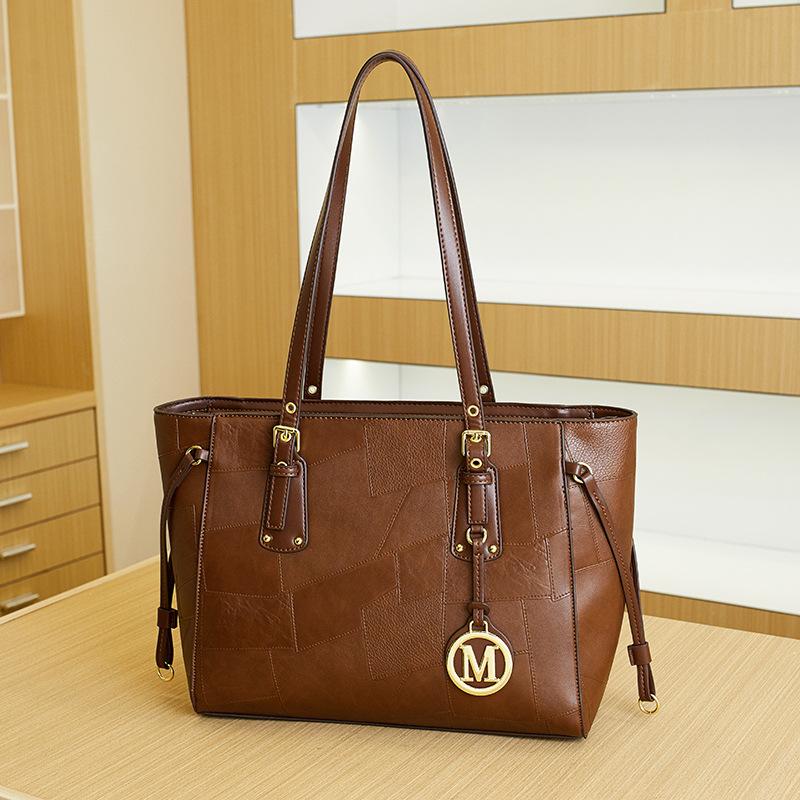 

Сумка-тоут большой вместимости женская новая летняя модная на плечо кроссбоди текстурная универсальная для поездок коричневый