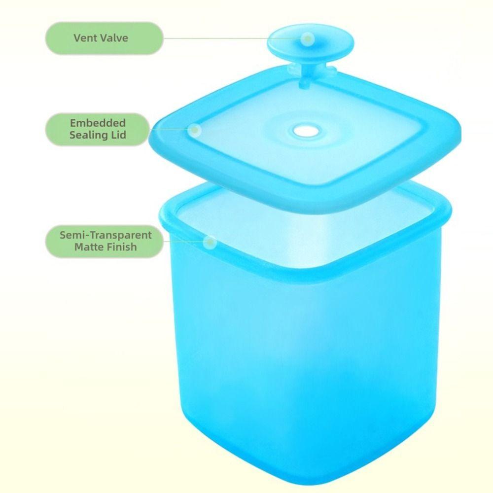 600/800/1000ml Silicone Storage Box White Blue Large Capacity Sealed Jars Food Grade Vacuum Preservation Sealed Tank
