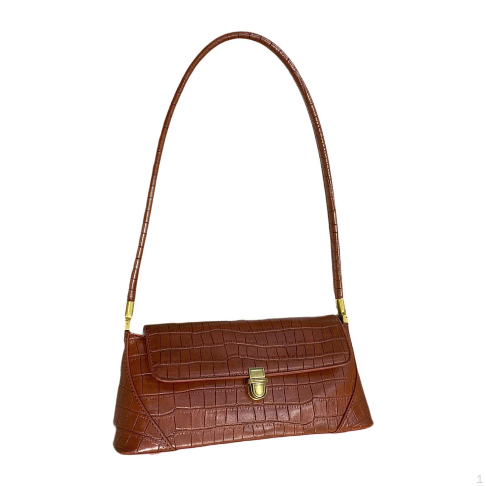 

Женская сумка из искусственной кожи под мышкой, повседневный клатч, сумка с ручкой сверху для путешествий Brwon with Texture