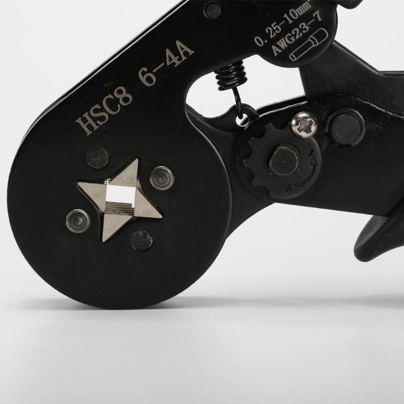 Rohrklemmen-Crimpzangenset in verschiedenen Größen | 3-in-1 Crimp-/Abisolier-/Schneidwerkzeug | Chrom-Vanadium-Stahl mit austauschbaren Gesenken