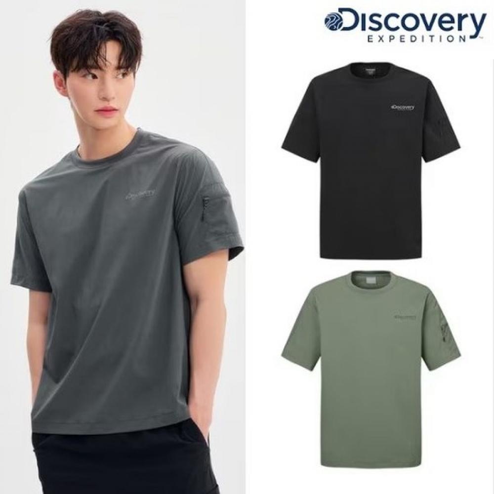DiScovery ExpediTion Men S freShvenT Woven Sleeve PockeT T ShirT black (BKS)/95