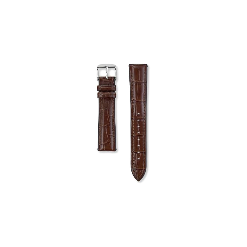 Мужские часы Seiko с ремешком из натуральной кожи с тиснением под крокодила, ширина 20 мм, коричневая кожа и резина, RS02C20BN