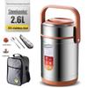 304 Stainless Steel Triple-Layer Insulated Lunch Box for Students & Office Workers