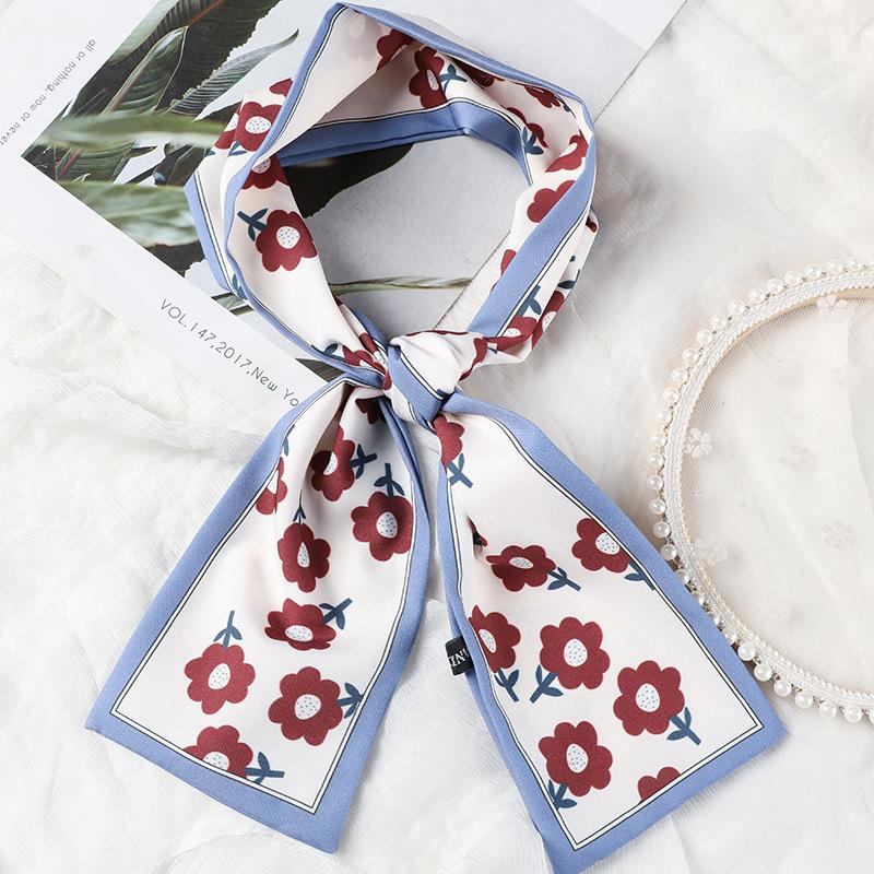 Elegant Plaid Headbands Silk Scarf Hair Rope With Beautiful Houndstooth Design For Women