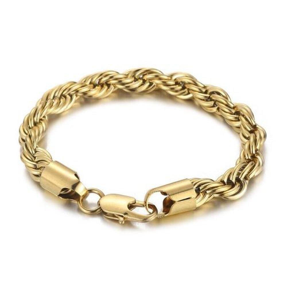 

Women s Gold Twist Bracelet Tone Stainless Steel Rope Bangle Chain