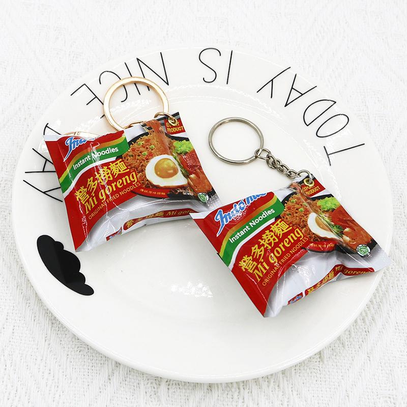 1 Piece Korean Turkey Noodle White Coffee And Duo Lo Mein Pendant Gift Simulated Japanese Food Play Snack Bag Keychain