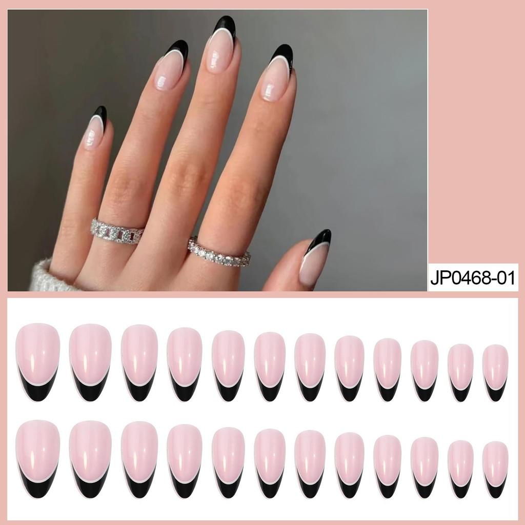 European & American Ballet-Coffin Fake Nails with Manicure Nail Art Stickers