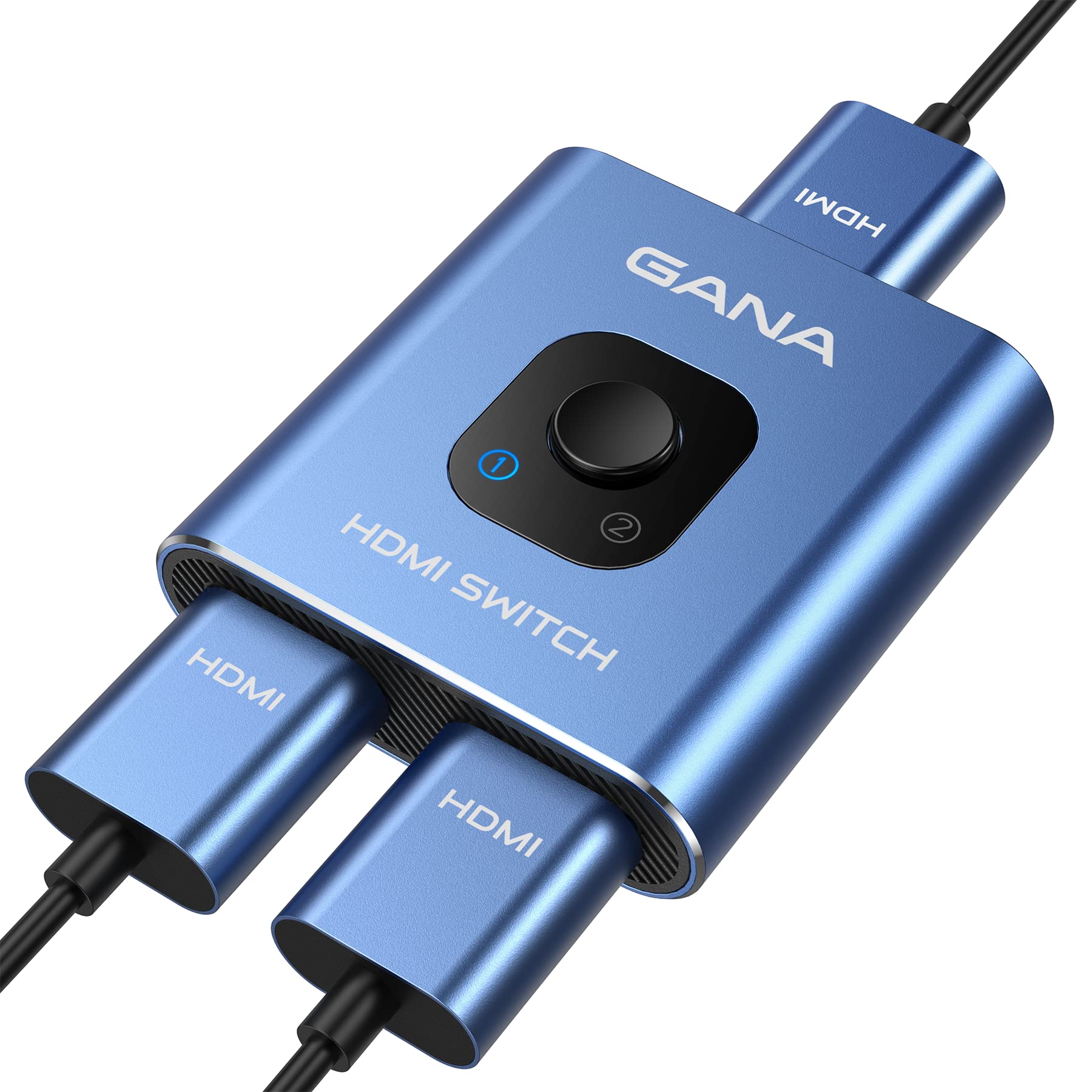 

HDMI-переключатель HDMI GANA Двунаправленный селектор HDMI 1 вход 2 входа 1 выход Руководство HDMI-переключатель Совместимость с Xbox DVD-плеер Fire Stick [4k@60hz]