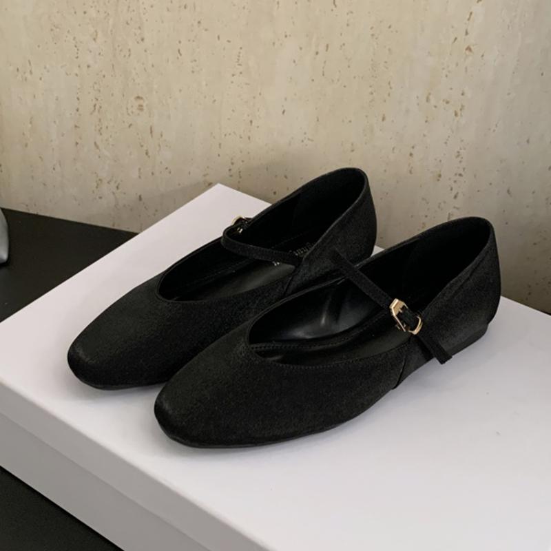 Fashion SUOJIALUN 2025 Autumn Women Flat Shoes Fashion Round Toe Ladies Elegant Mary Jane Shoes Soft Flat Heel Outdoor Casual Single Sh