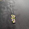 Exquisite Simulated Grape Pendant Gradient Color Grape Keychain Cute Sweet Beaded Bag Car Ornaments For Women Handbag Decor