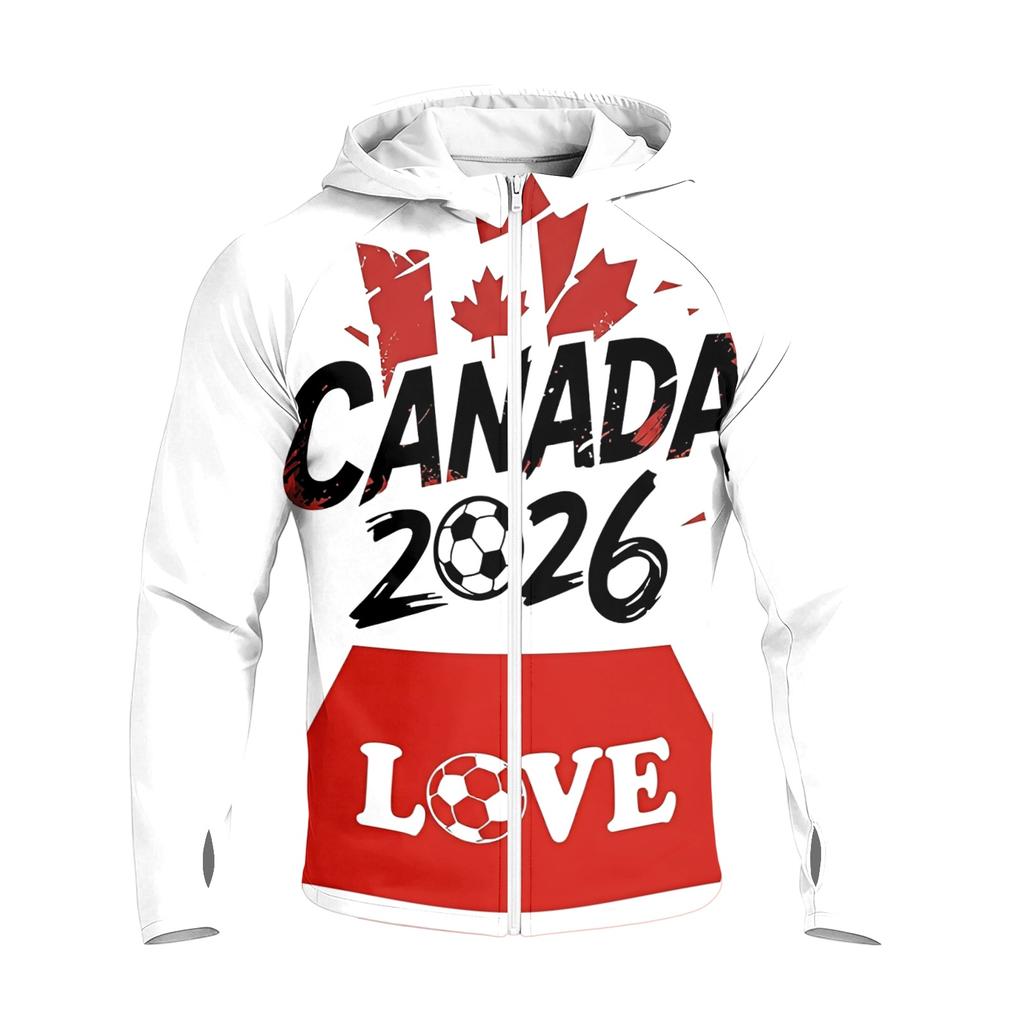 Men's Raglan Hooded Long Sleeve Jacket, Lightweight Casual Soccer Print Coat - Outdoor Sports, Travel, Daily Wear, Versatile Breathable Soft Jacket