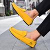Fashion Leather Handmade Mens Loafers Moccasins Slip on Men's Flats Male Walking Shoes Summer Men Casual Shoes  Fashion Men Dress Shoes