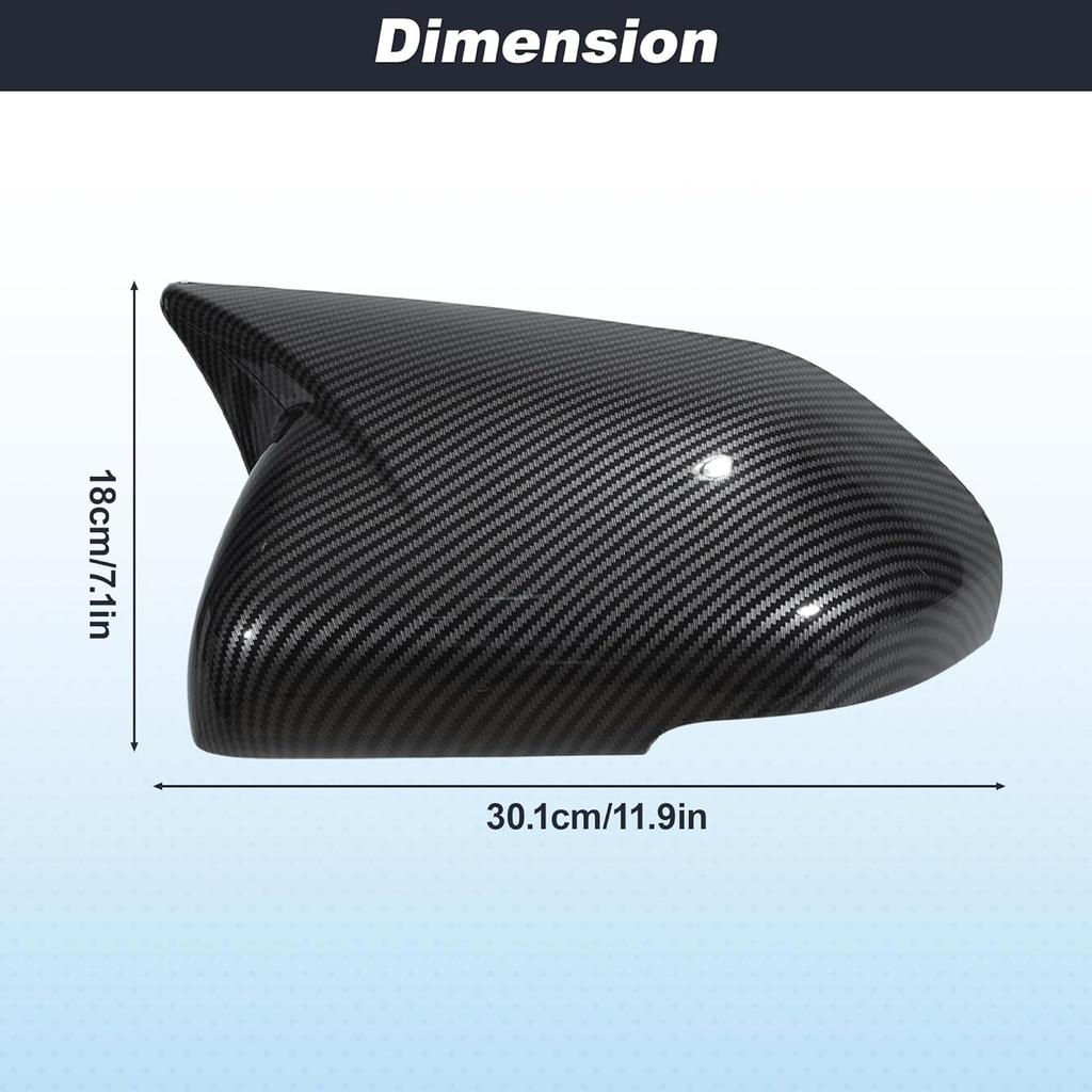 Motoforti 2PCS Left Right Side Ox Horn Wing Mirror Cover Cap for Ford Explorer 2020-2024, Car Rear View Mirror Cover, Exterior Door Mirror Housing,