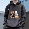 "Halloween Bear"Men's Casual Hoodies Fleece Hip Hop 250g/m² Solid Pullover Sweatshirt Men Sportswear Clothing Sweatshirt Men's Clothing