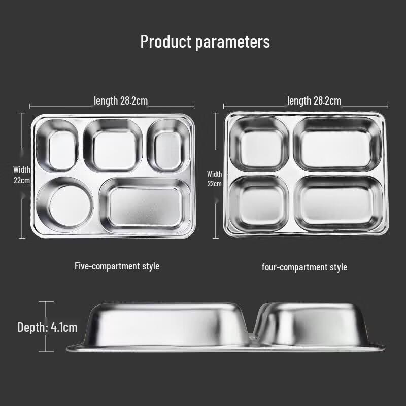 Bingyao Stainless Steel Divided Meal Plate