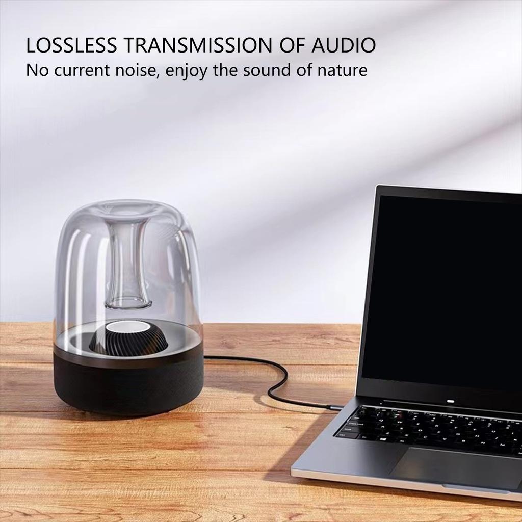 USB C To Auxiliary Cable With Metal Connectors Braided Cord For Live Broadcasting And Professional Auditory Equipment