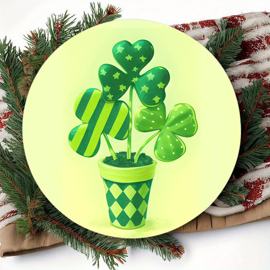 2D Flat 20cm szczęśliwy dzień św. Patryka kapelusz drewniany wiszący na ścianę dekoracja - balon samochodowy uniwersalny drewniany wisiorek świąteczny, dekoracja domu, powitalny znak na imprezę