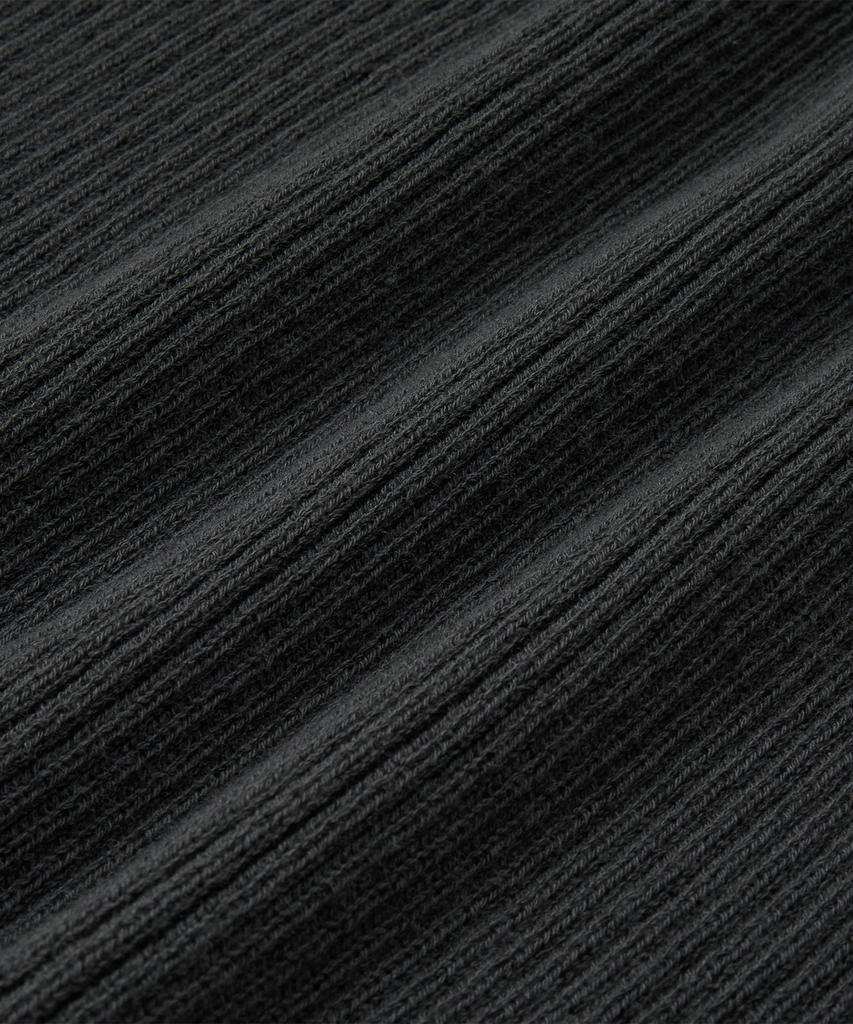 Beulaendideu Hard Twist Ribbed Henley Neck Knit [Graphite]