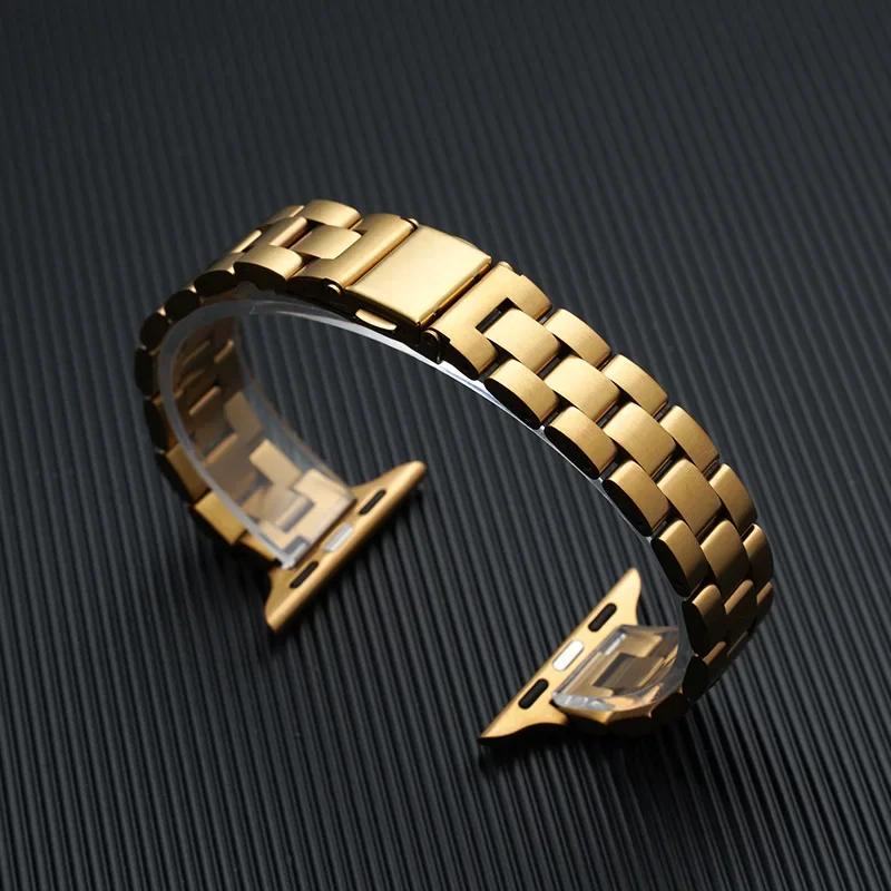 Strap for Apple Watch Band 46mm 45mm 44mm 49mm 40mm 41mm Metal Stainless Steel Bracelet IWatch Series 10 8 9 7 5 Se 6 4 Ultra 2