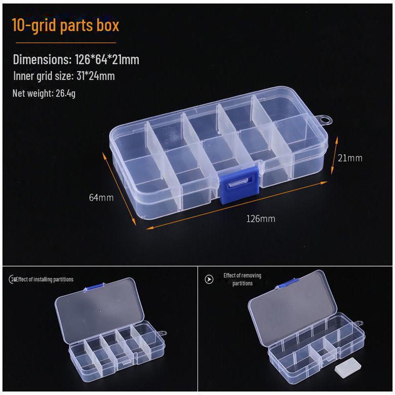 Transparent Rice Beads Storage Box for DIY Accessories and Handmade Jewelry Parts